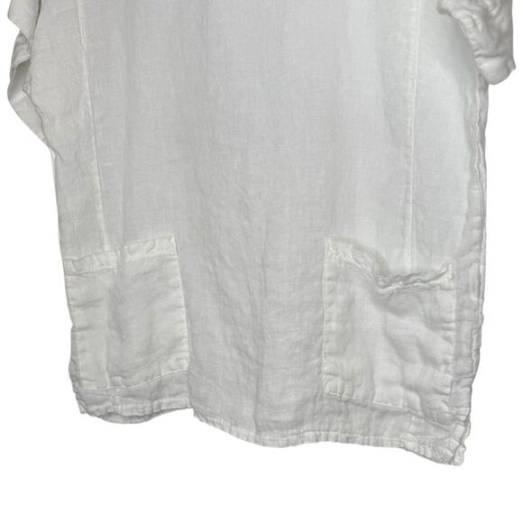 |EUC| FRANCESCA BETTINI Linen Short Sleeve Double Pocket Tee - Picture 3 of 6